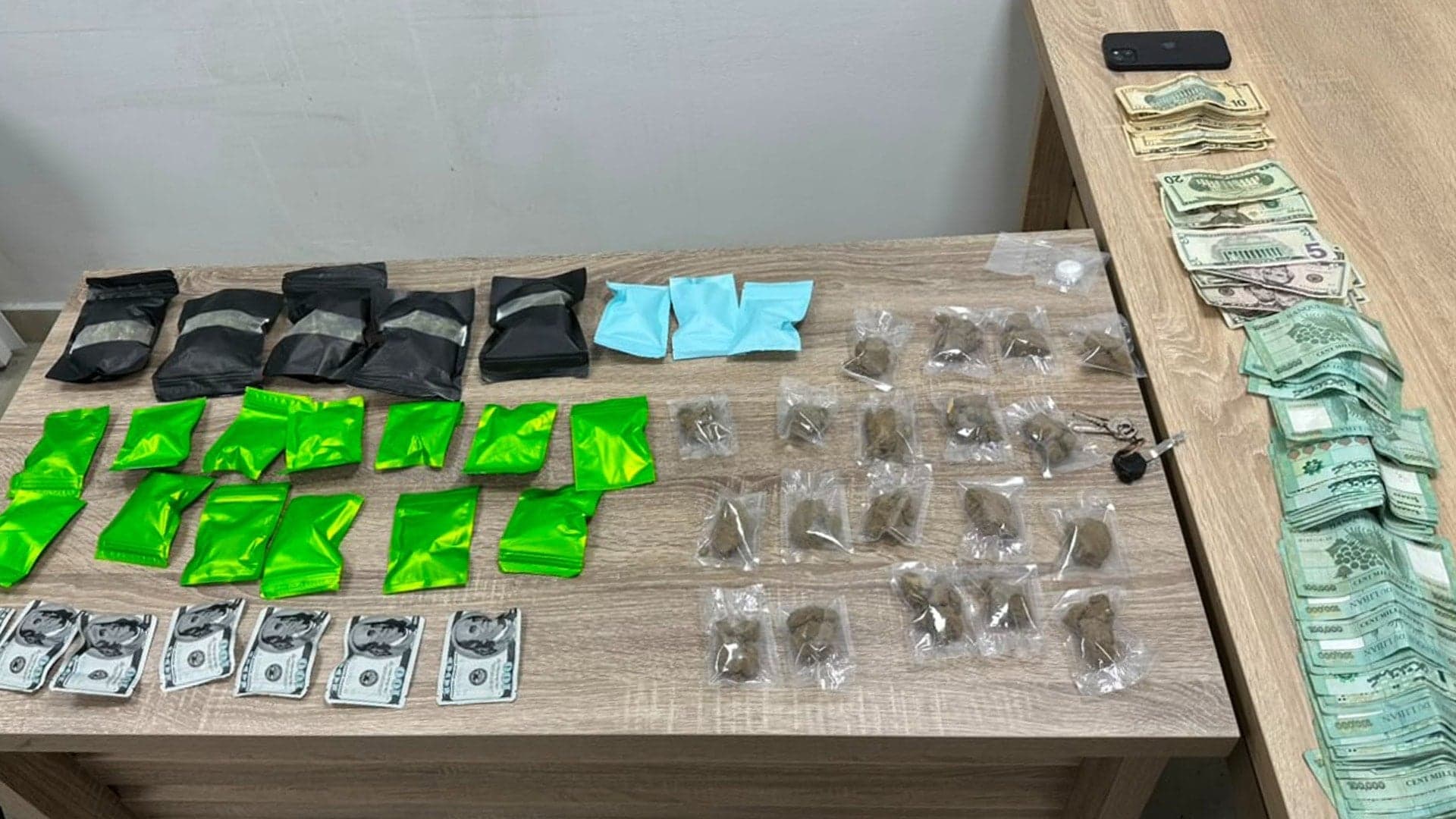 Drug and cash confiscation