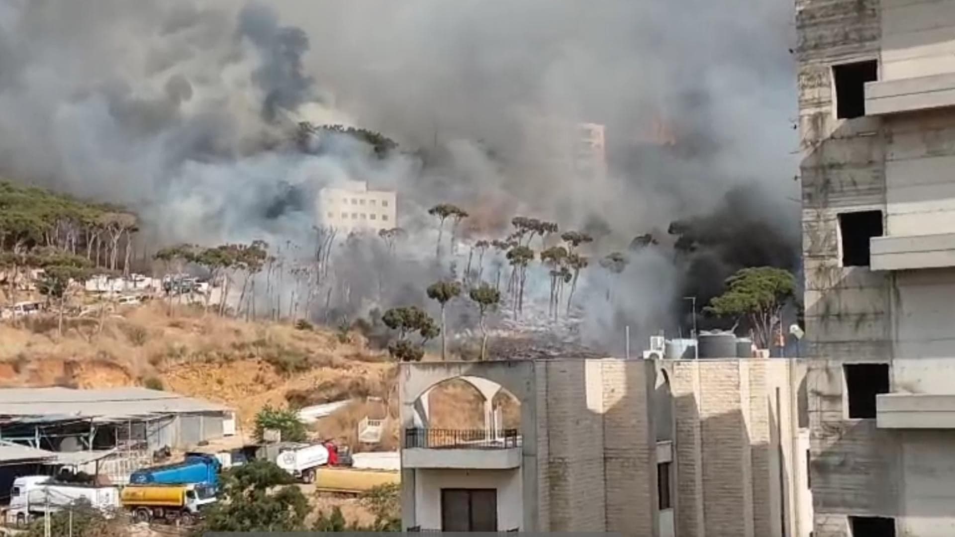 حريق كبير في الرويسات