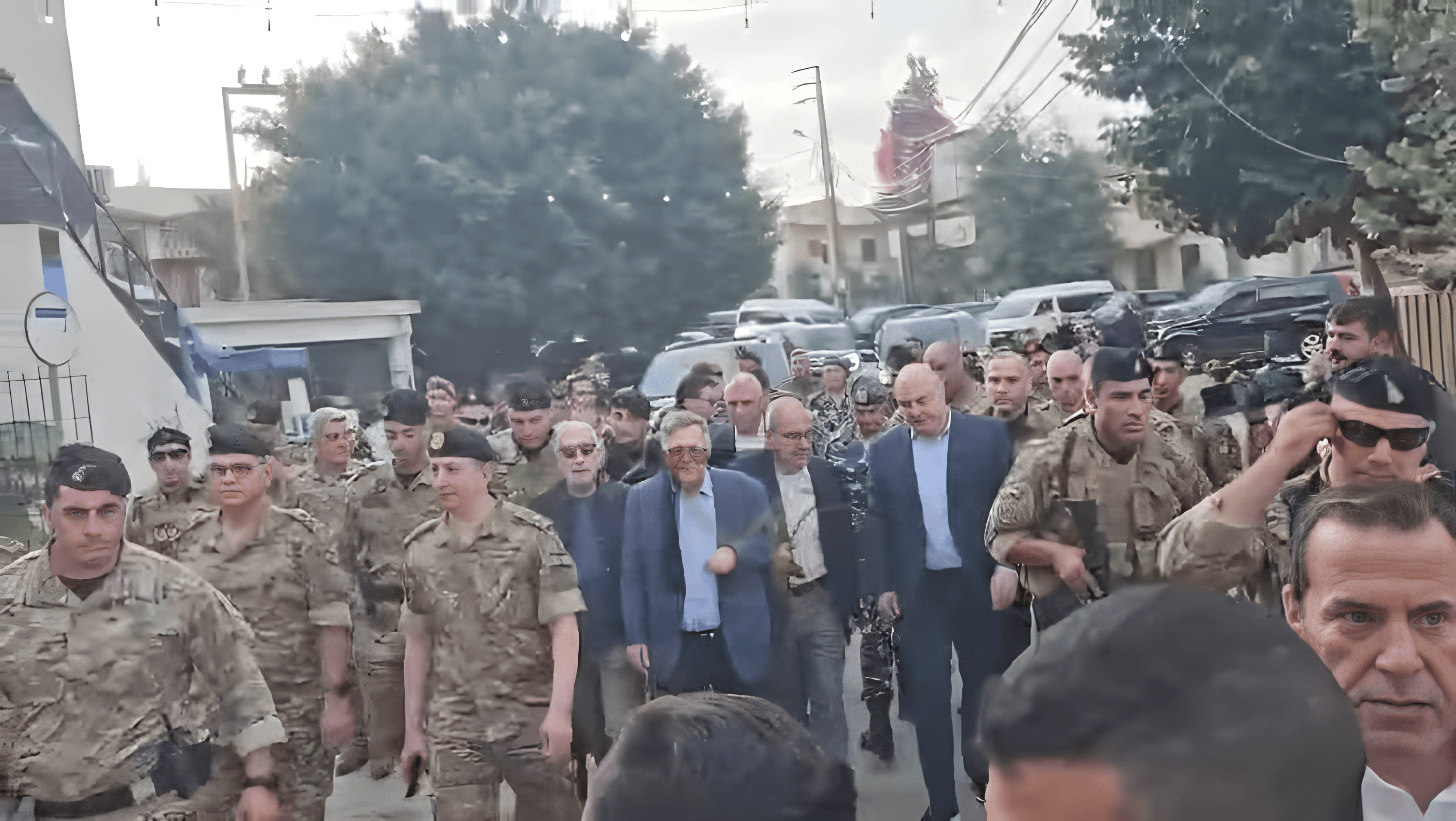 Aoun's Unexpected Nabatieh Visit with Army Chief