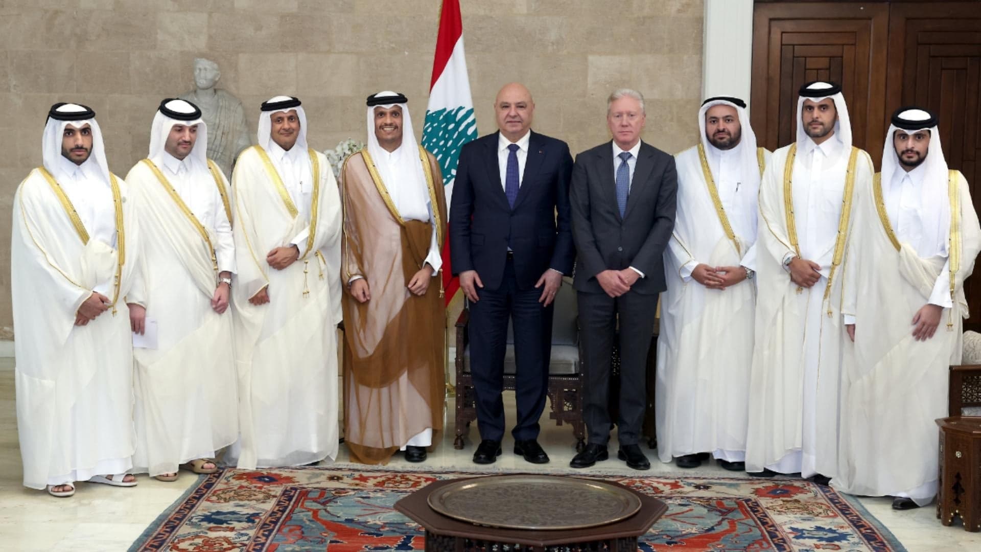 عون يُشيد بالدعم القطري ويبحث التعاون في الطاقة