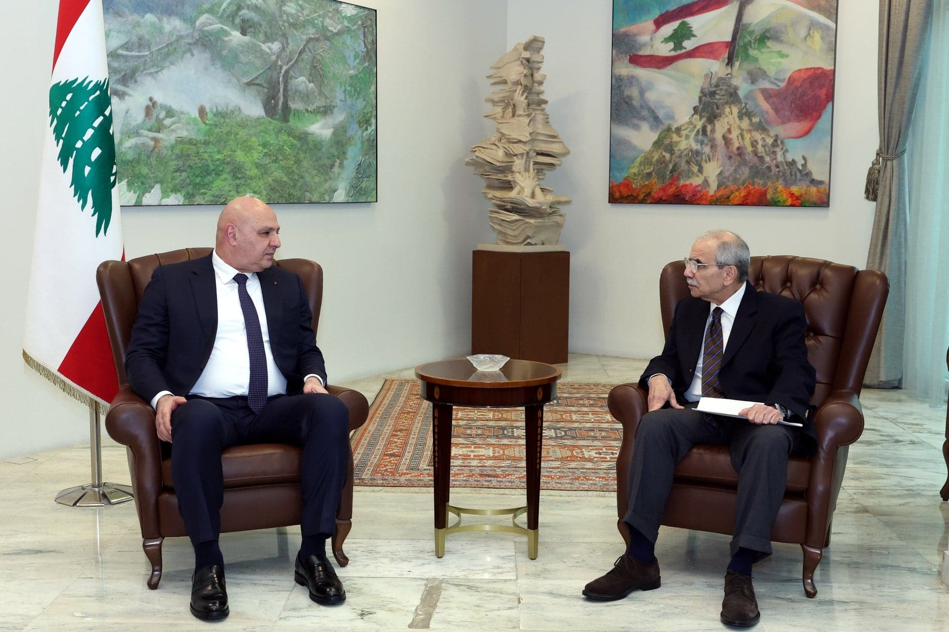 Aoun and Salam Review Security and Diplomacy