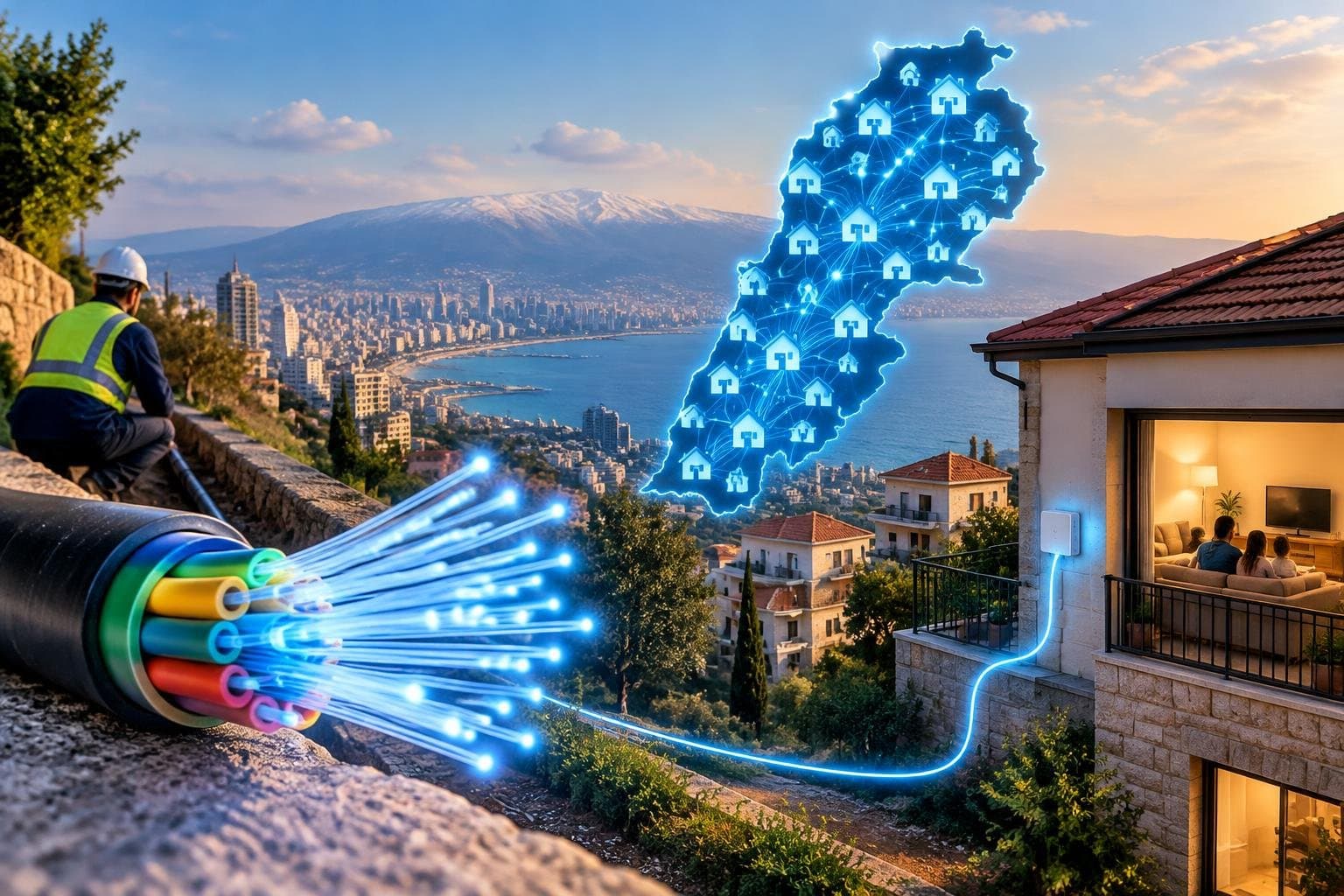 Lebanon to Extend Fiber Optics to 330k Homes