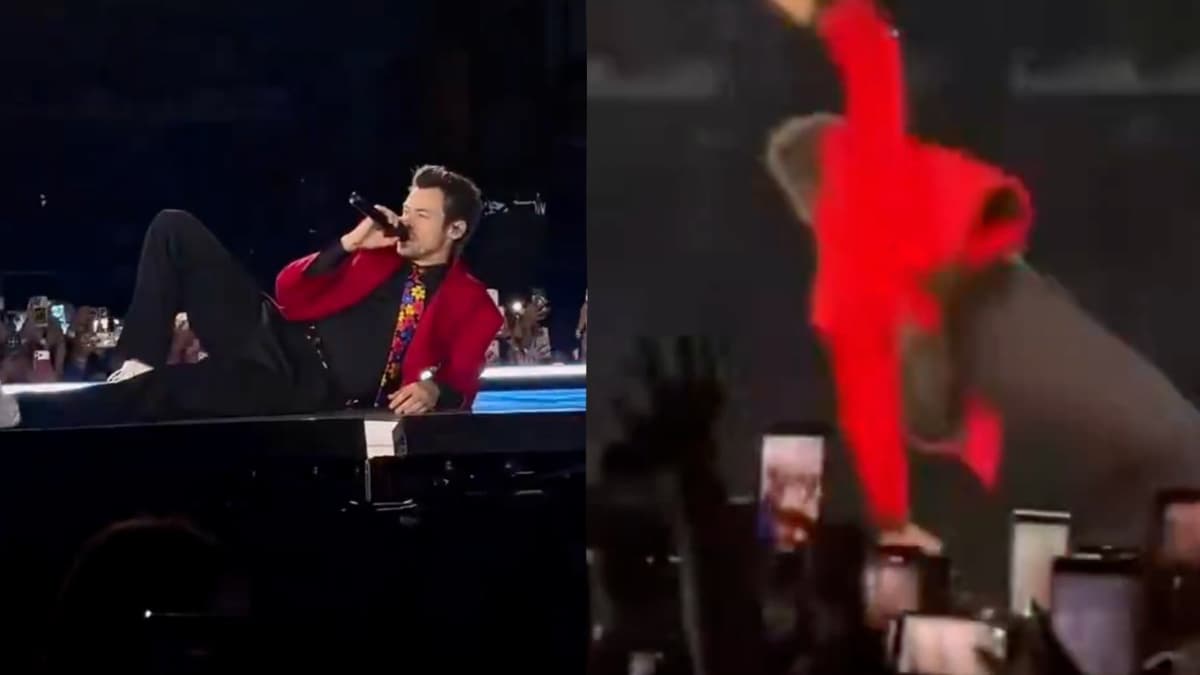 Harry Styles falls on stage in Mexico