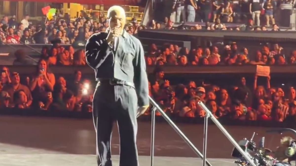 Chris Brown dismisses fan request about wife