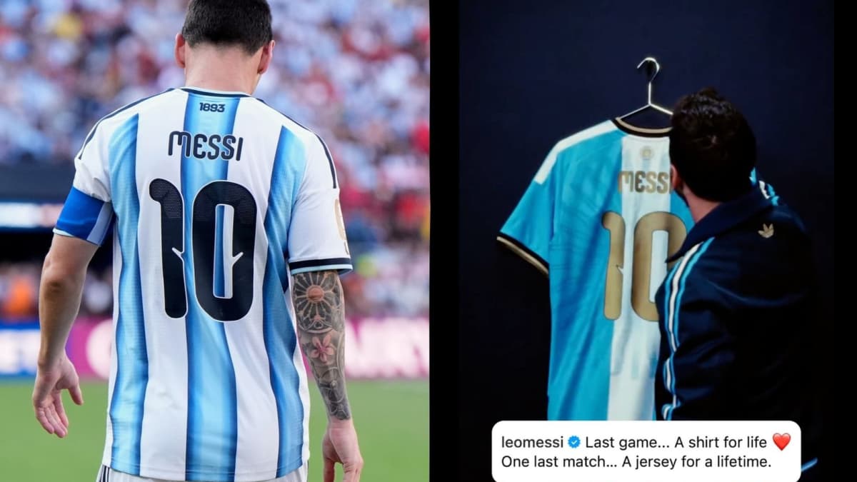 Messi unveils farewell Argentina kit
