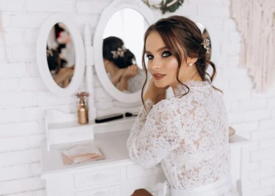 Gravity's role in bridal makeup