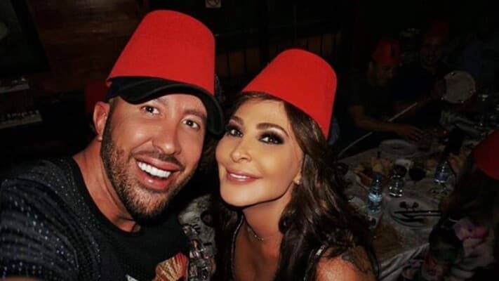 Elissa Celebrates Wadie Al-Najjār's Birthday