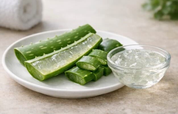 Effects of nightly aloe vera application