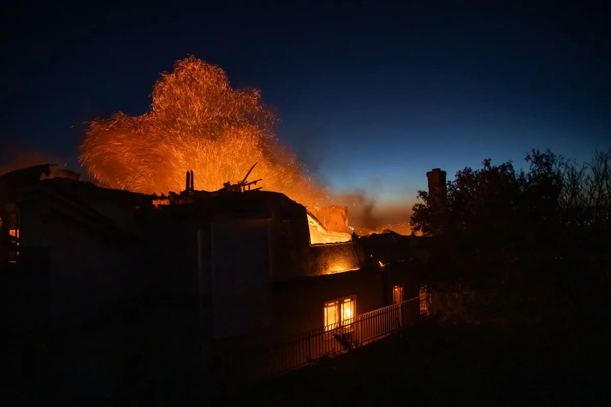 California mansions and land ablaze