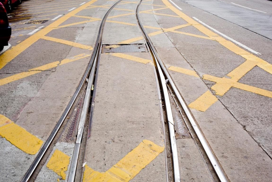 Light rail linking station and airport
