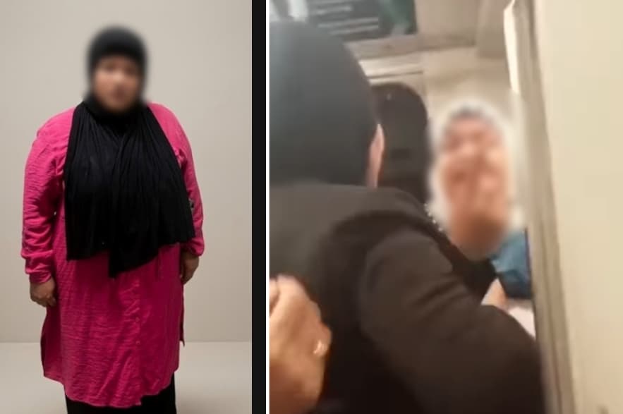 ضبط سيدة تسببت في صفعة طالبة في المترو