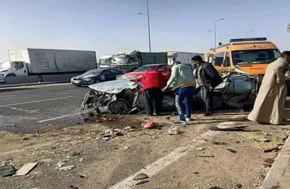 مطروح: إصابة 11 في حادث تصادم سيارة ودرّاجة