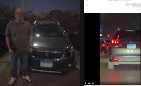 مدير مبيعات يطمس لوحات سيارته لتجنب المخالفات