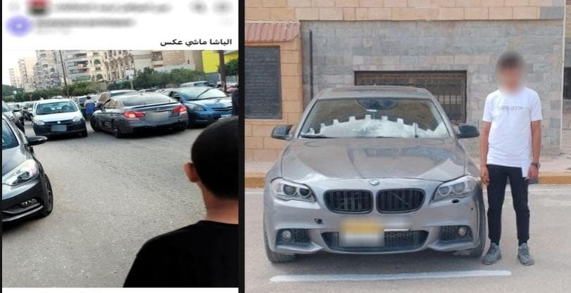 سائق أجنبي يقود عكس الطريق في مطروح