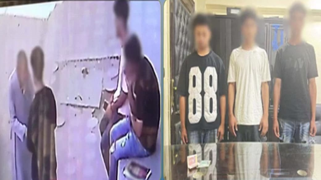 ضبط 3 طلاب تنمروا على مسن في الفيوم