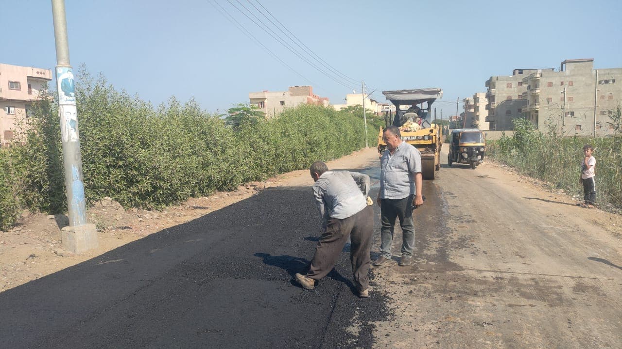 تطوير طريق منشأة البدوي وكفر الخوازم