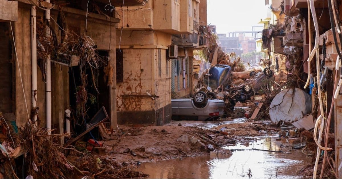 Libya Floods Flood Cities and Block Roads