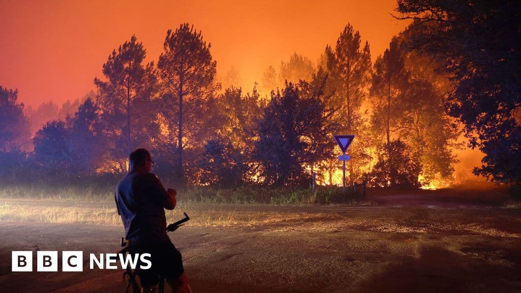French fires prompt 12,000 evacuations
