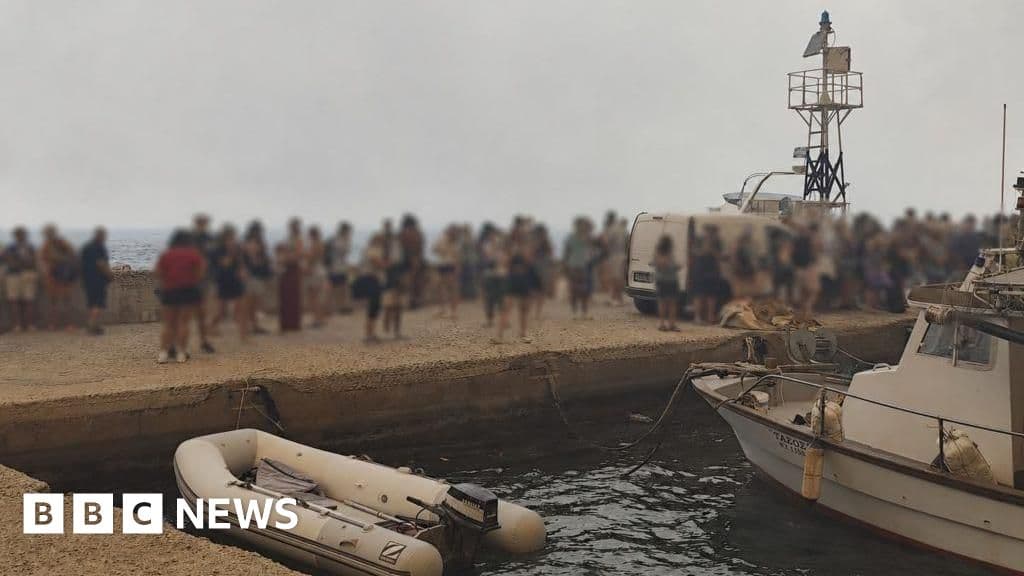 Greek wildfire victims flee by sea