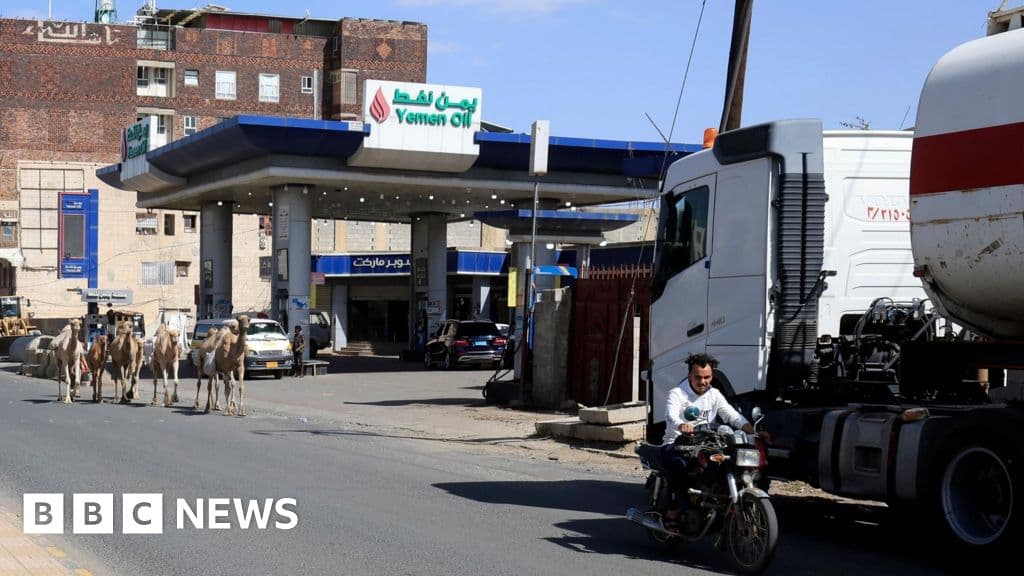 Saudi coalition targets fuel depot near Sana