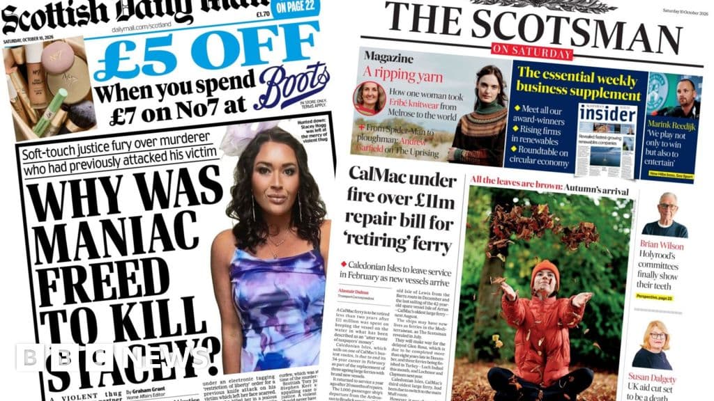 Scotland's papers: Man freed to kill and ferry repair costs
