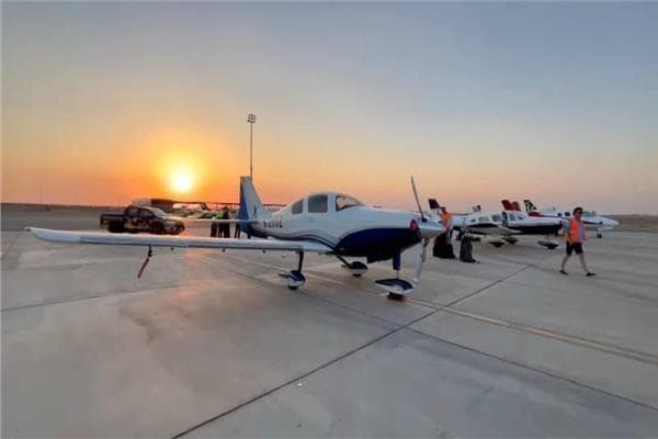 طائرات تتابع أهرامات الجيزة في رالي «Fly In Egypt»