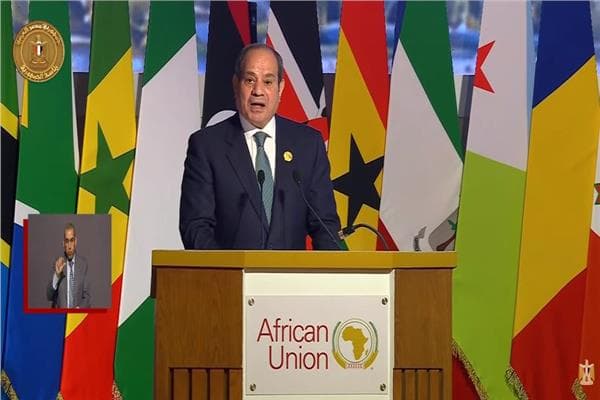 السيسي يلقي كلمته في قمة الاتحاد الإفريقي