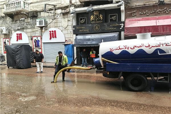 استمرار الأمطار على الإسكندرية ليوم الثالث