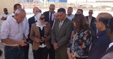 منى العوض تفتتح محطة المخلفات بالخانكة