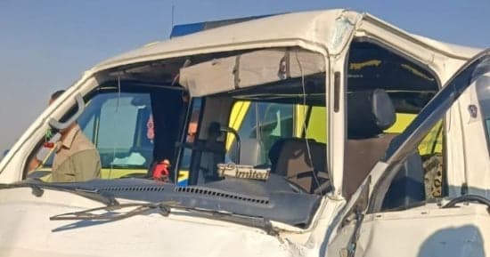 حادث تصادم يوقع إصابات في الصف