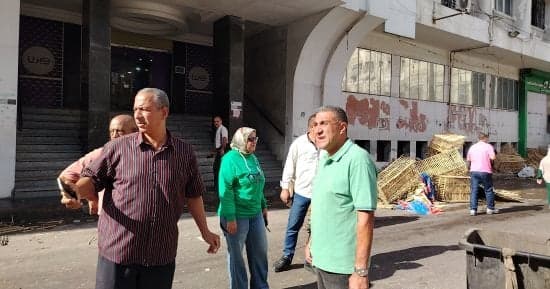 حملة لإزالة الإشغالات في منشية الإسكندرية