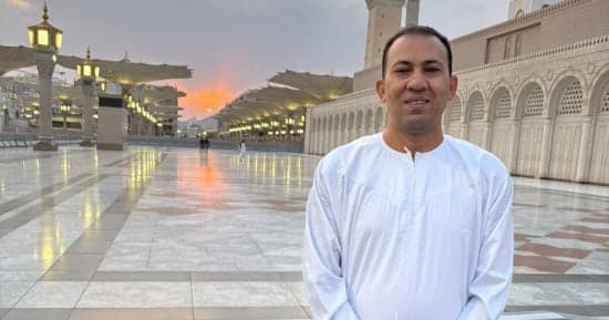 الأجواء الروحانية عند باب السلام بالمسجد النبوي