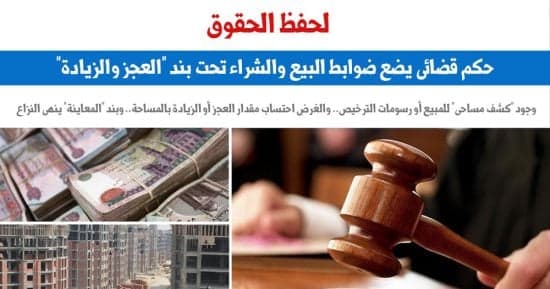 حكم قضائي يحدد ضوابط البيع والشراء