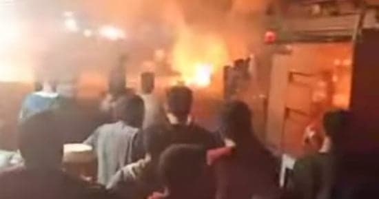 إخماد حريق بمحل في حدائق القبة من انفجار غاز