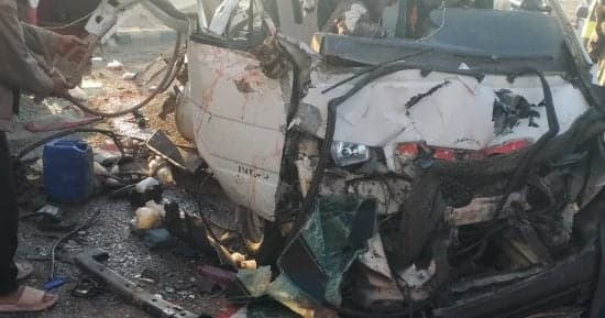 النيابة تعاين موقع الحادث
