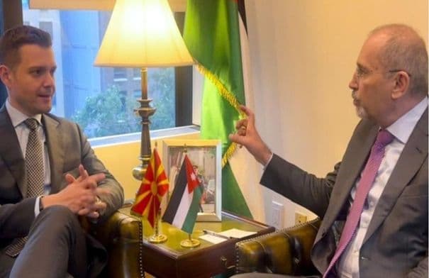 Al-Safadi Meets North Macedonia Foreign Minister