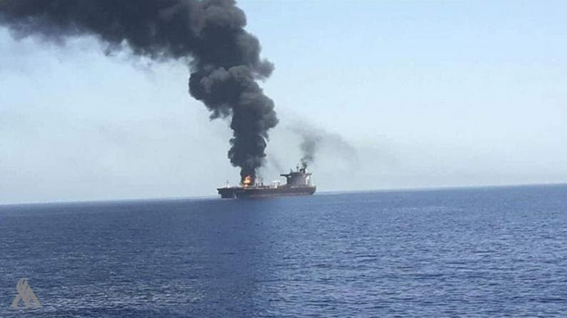 Oil tanker hit by three projectiles in Strait of Hormuz