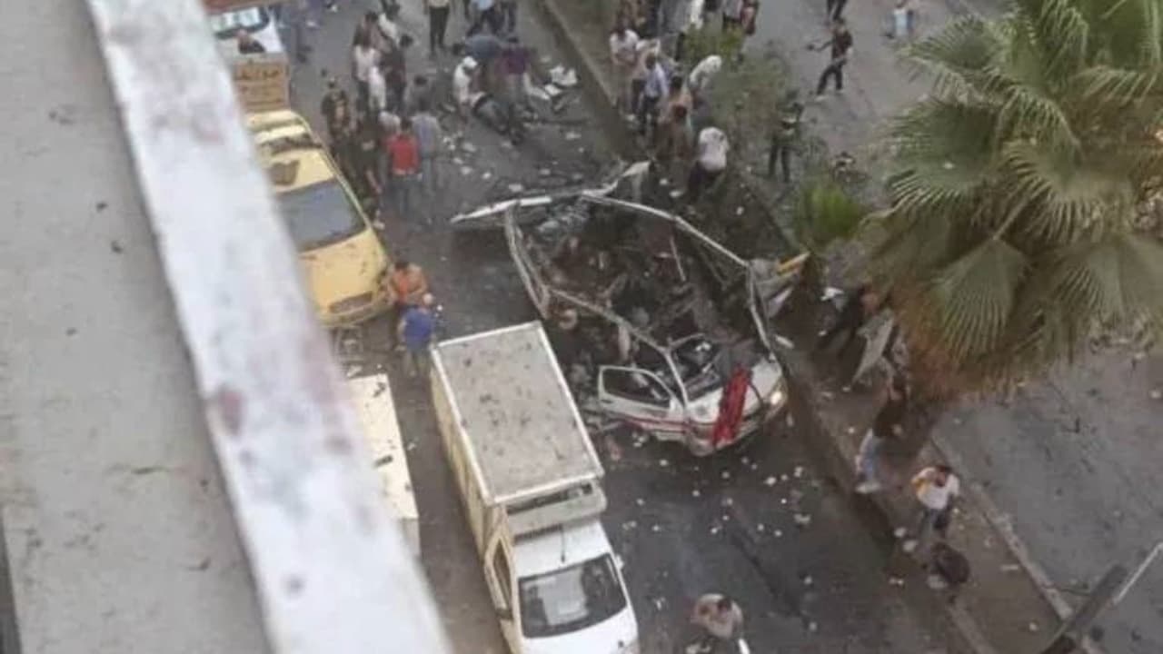 Bus bomb attack in Jaramana
