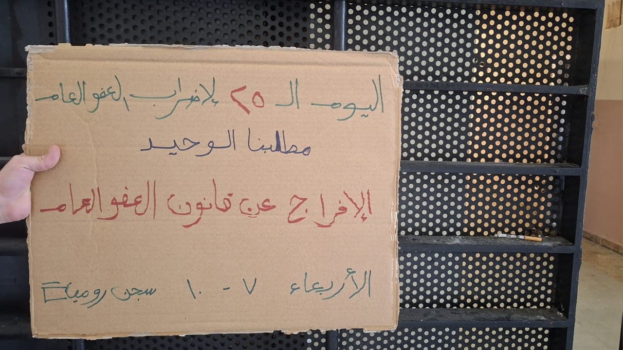 Prison strike marks 25 days with human rights visit in Baalbek