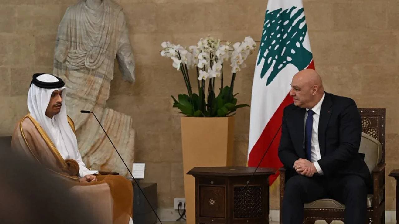 Qatar PM in Baabda Discusses Sovereignty and Energy Solutions