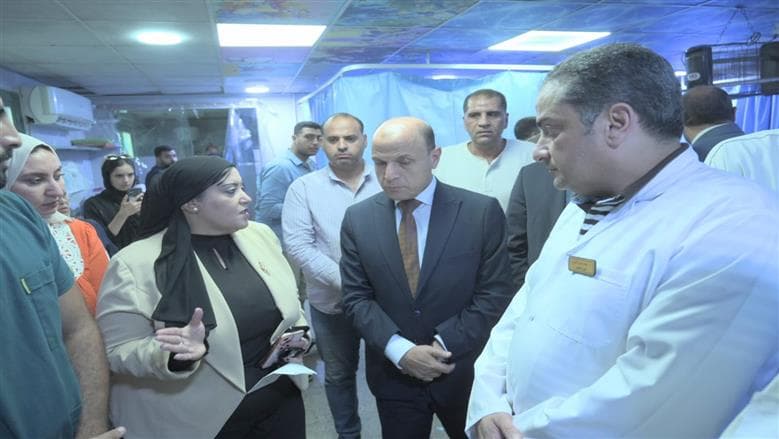 محافظ الغربية يزور مصابي معهد دنوشر الابتدائي