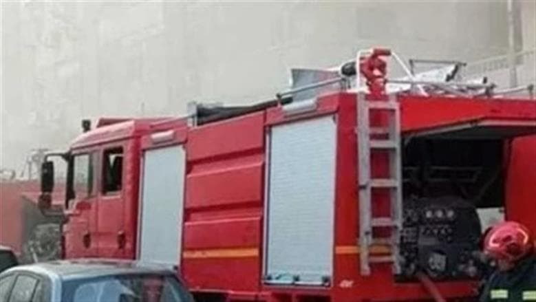 حريق سيارة نقل بسيط في حي أكتوبر ثالث