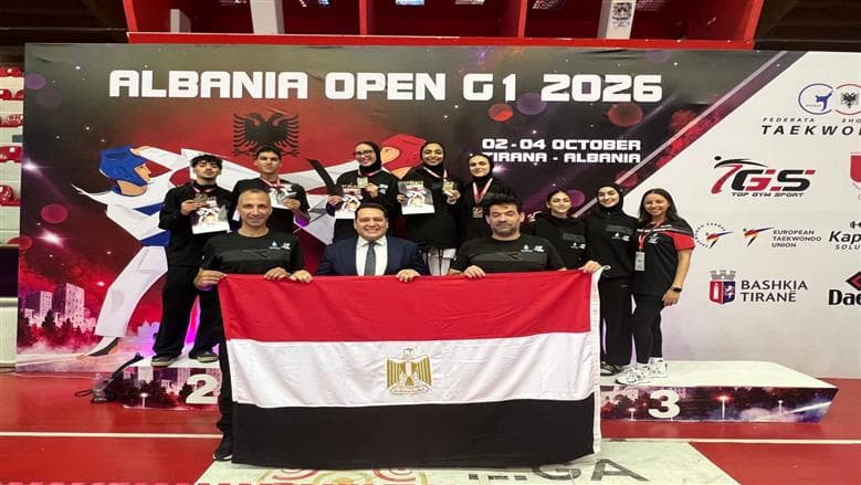 منتخب مصر يحقق 5 ميداليات في بطولة ألبانيا