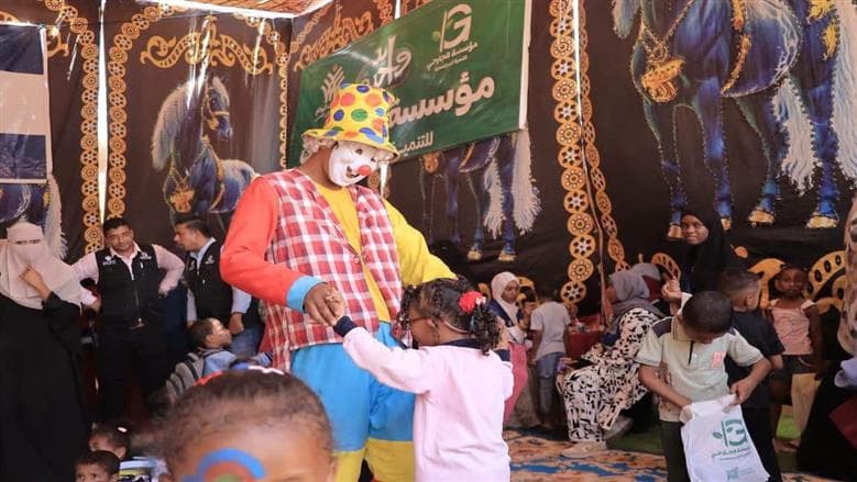 أطفال الكوبانية ضمن مبادرة إيد واحدة في أسوان
