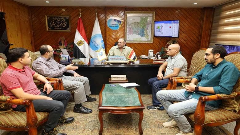 شركة المياه تتابع محطة صرف طنطا في مشروع كيتشنر