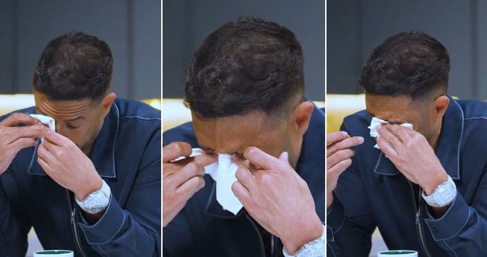 محمد حماقي يتأثر ويبكي عند حديثه عن والده
