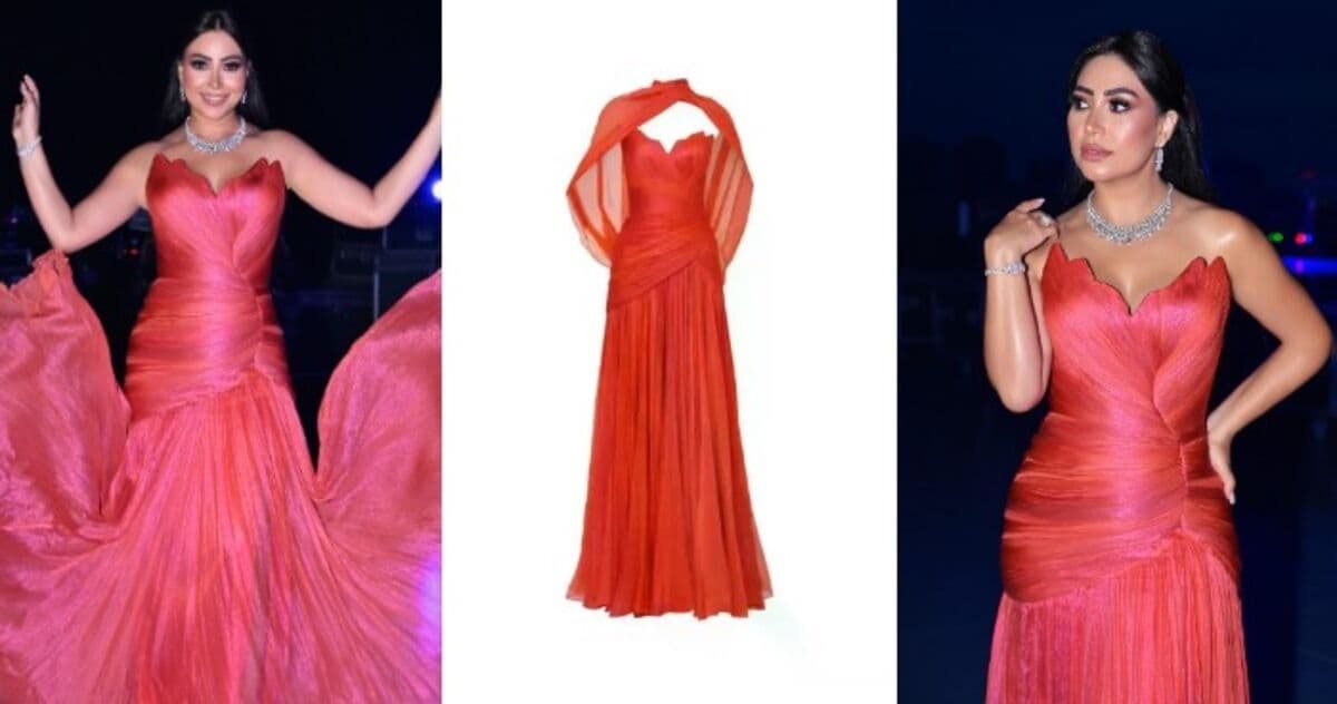 Boussy's Red Dress at Abu Dhabi Event