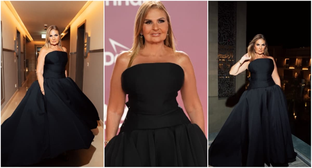 Yousra's Black Dress at El Gouna Festival Valued at 529,000 EGP