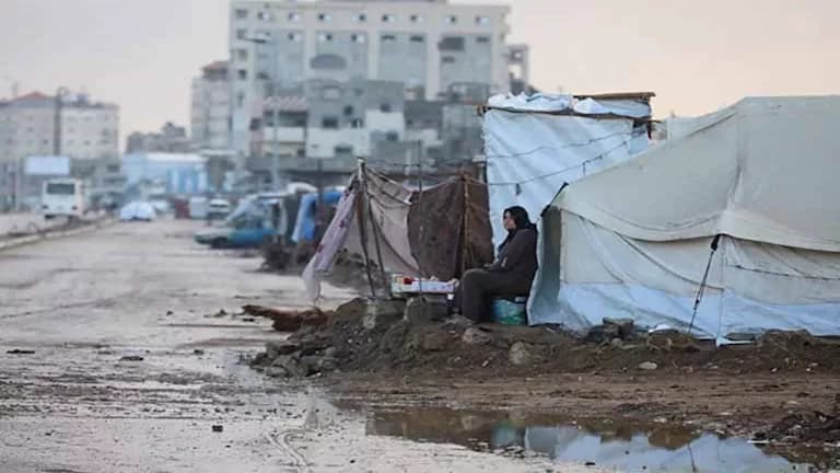 اللجنة المصرية تجهز خيام غزة قبل الشتاء