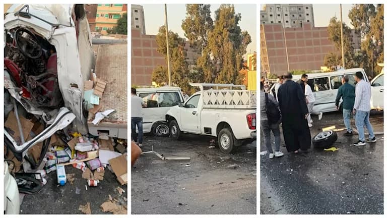 حادث كوبري قها يسفر عن 5 وفيات و12 مصابًا